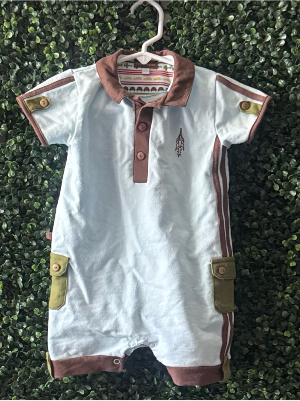 🔥5/$25🔥 RABBIT MOON BOY BABY/TODDLER 12-18MOS KNIT SHORTS ONE PIECE/ROMPER